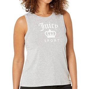 JUICY COUTURE Juicy Sport Crown Tank Top in Light Grey Heather XXL NEW NWOT
